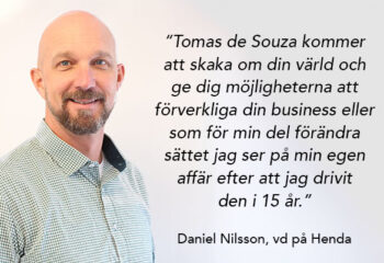 Daniel Nilsson, vd på Henda berättar om sina take aways från Business Innovation