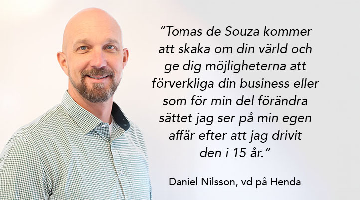 Daniel Nilsson, vd på Henda berättar om sina take aways från Business Innovation