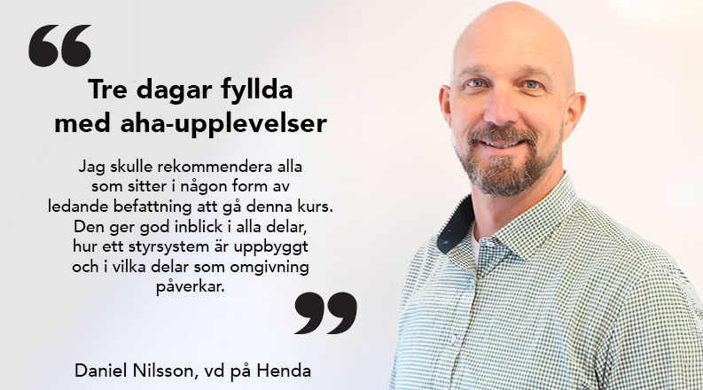 Daniel Nilsson, VD på Henda om EFL:s kurs Performance Management 