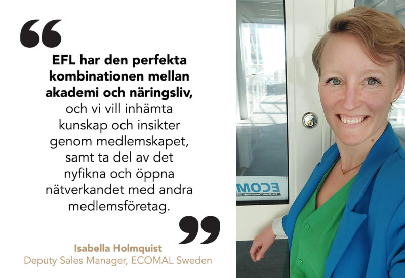 Isabella Holmquist på ECOMAL om att de blir medlemmar i EFL:s Företagsnätverk