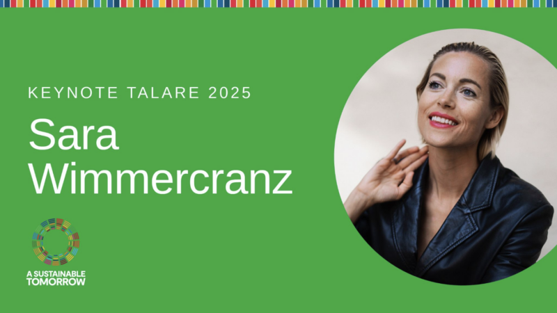 Sara Wimmercranz på A sustainable tomorrow