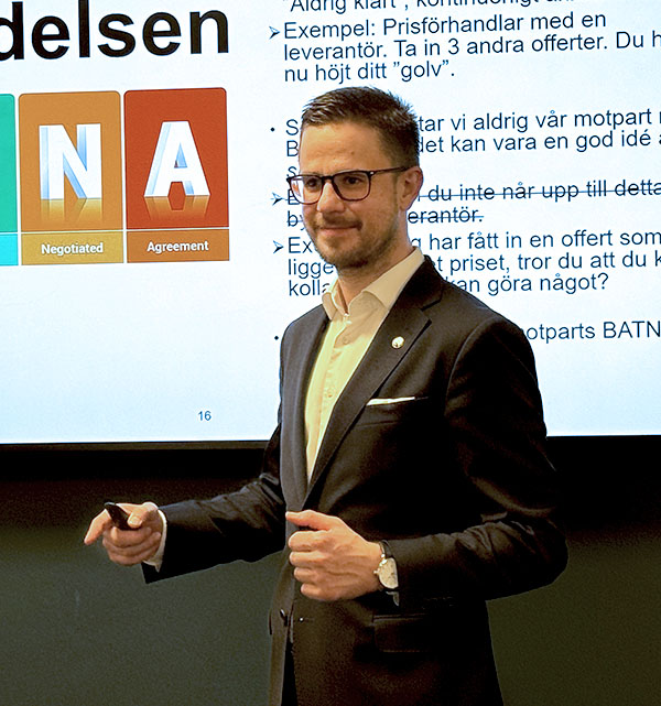 Antonio Prgomet - kursledare på EFL:s 2-dagarskurs Förhandlingsteknik