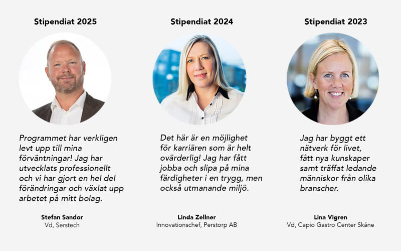 Tidigare Nästa Skånska stjärna-stipendiater till EFL:s Executive Management Program berättar vad de tycker om programmet.